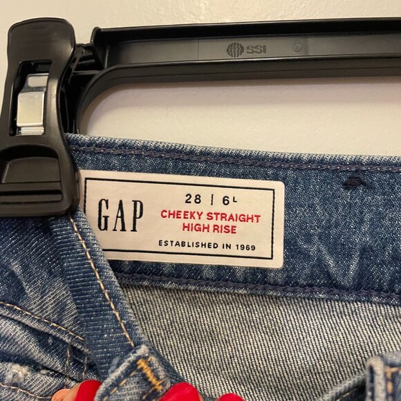 GAP High Rise Cheeky Straight Jeans size 28 6L - Picture 6 of 11